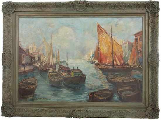 Appraisal: A Hansen American first half th century VENICE oil on