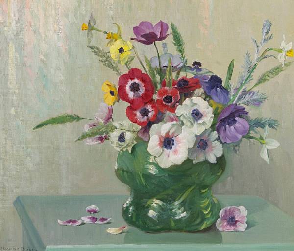 Appraisal: Maurice Braun American - Anemones and Daffodils signed 'Maurice Braun'