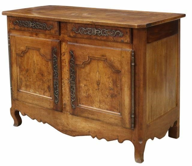 Appraisal: French Provincial Louis XV style sideboard th c mixed wood