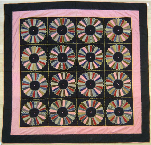 Appraisal: Dresden plate quilt early th c x