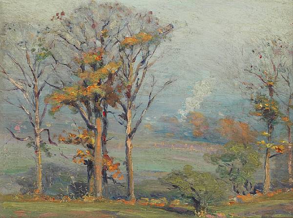 Appraisal: Robert A Graham - Autumn Trees signed and dated 'R