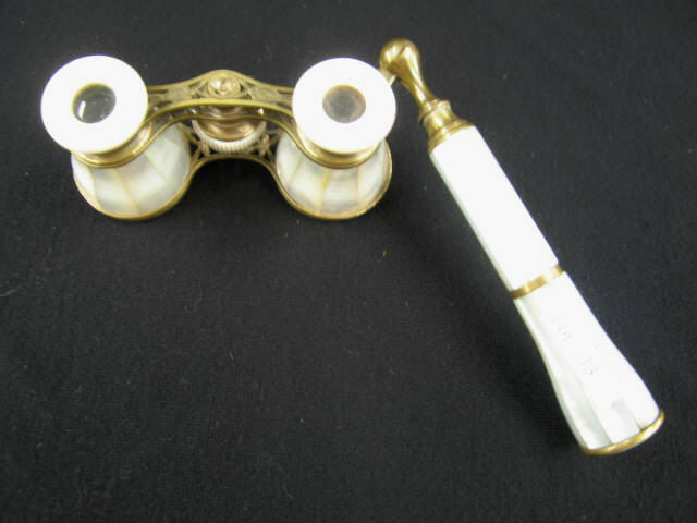 Appraisal: French Mother-of-Pearl Opera Glasses with handle