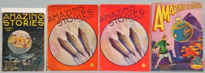 Appraisal: Lot of s Amazing Stories Magazines Description Two are Spring