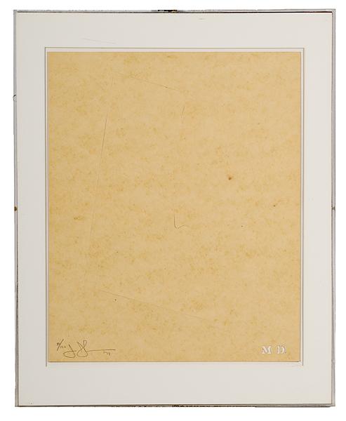 Appraisal: JASPER JOHNS LASER CUT ON PAPER Jasper Johns American b