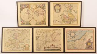 Appraisal: Copies of Early Maps by Penn Prints New York Five