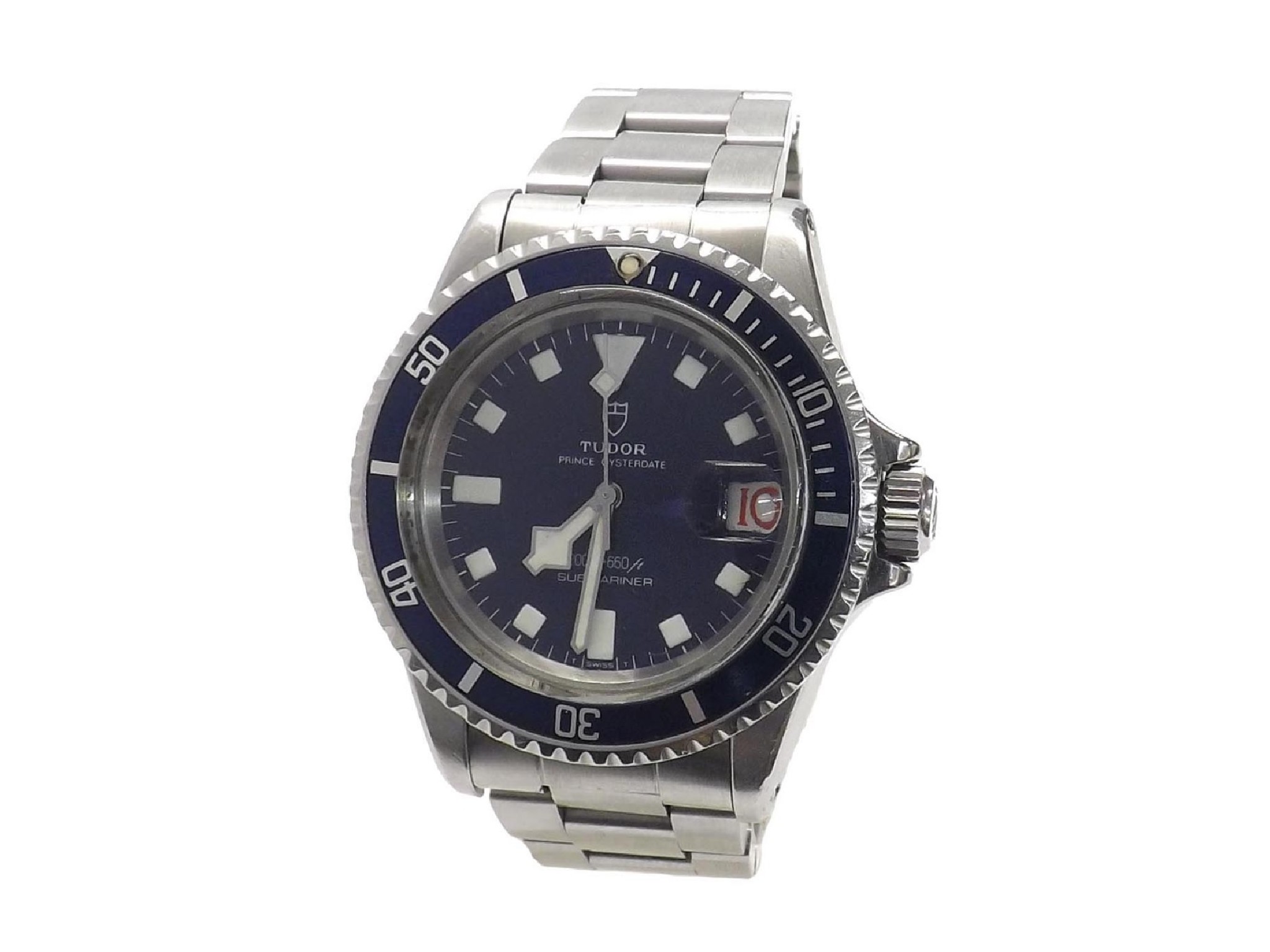 Appraisal: Rare Tudor Prince Oysterdate 'Snowflake' Submariner stainless steel gentleman's bracelet