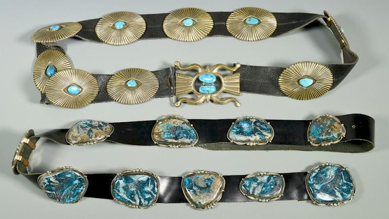 Appraisal: Southwestern Belts Old Pawn st item Old Pawn concho belt