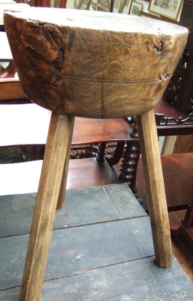 Appraisal: A th century sycamore and ash chopping block the circular