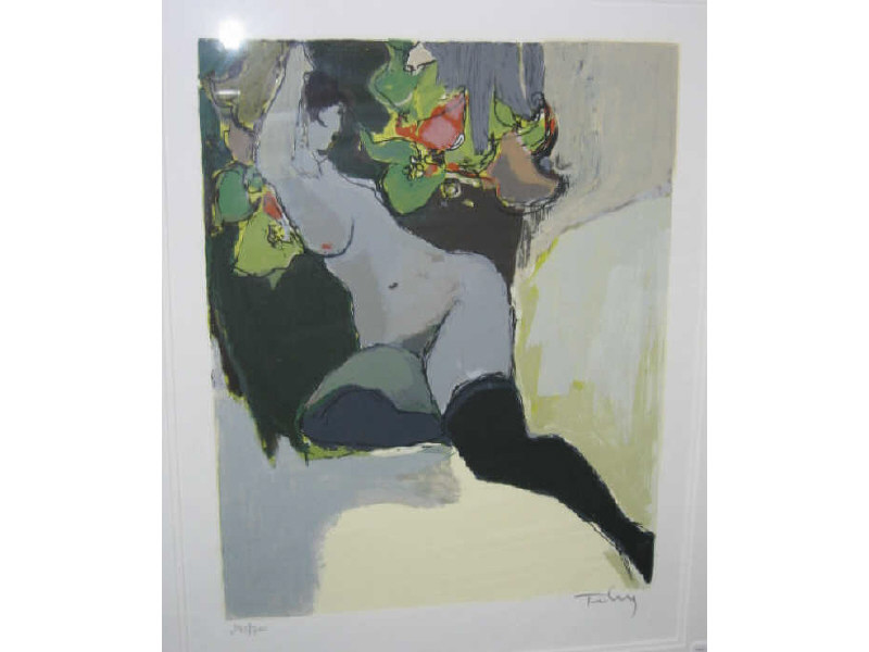 Appraisal: ITZCHAK TARKAY YUGOSLAVIAN B MODESTY II color lithograph signed and