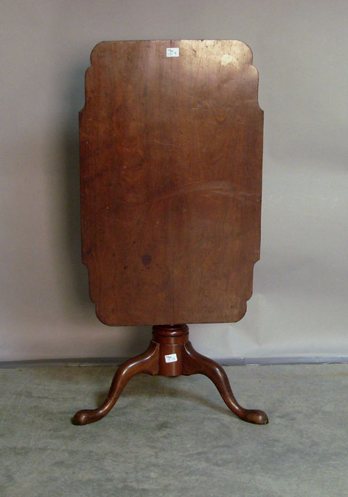 Appraisal: English mahogany tilt top table th c h x d