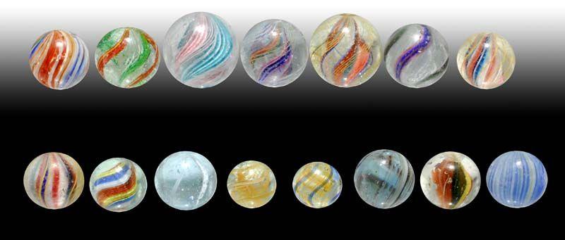 Appraisal: Lot of Swirl Marbles Description Range '' to '' Condition