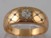 Appraisal: A yellow metal tests carat gold diamond ring the principal