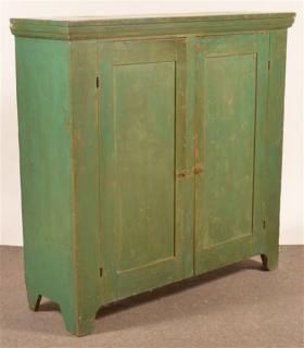 Appraisal: Pennsylvania th Century Softwood Jelly Cupboard Pennsylvania th Century Green