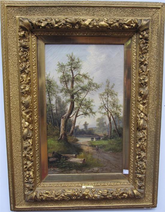 Appraisal: HALLER G th C oil on canvas Depicting a Fisherman