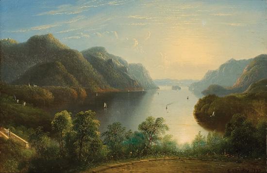 Appraisal: EDMUND COATES American - View on the Hudson oil on