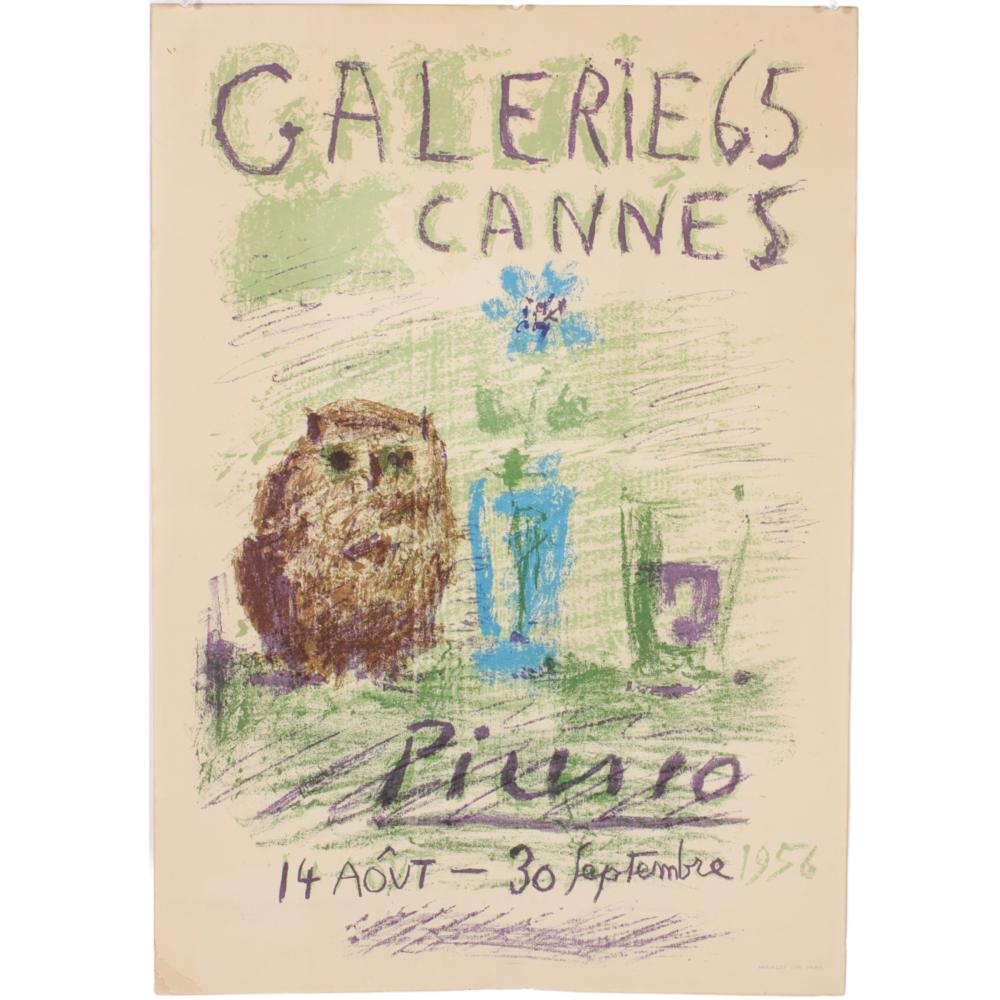 Appraisal: PICASSO GALERIE CANNES EXHIBITION POSTER LITHOGRAPH H X WPicasso Galerie