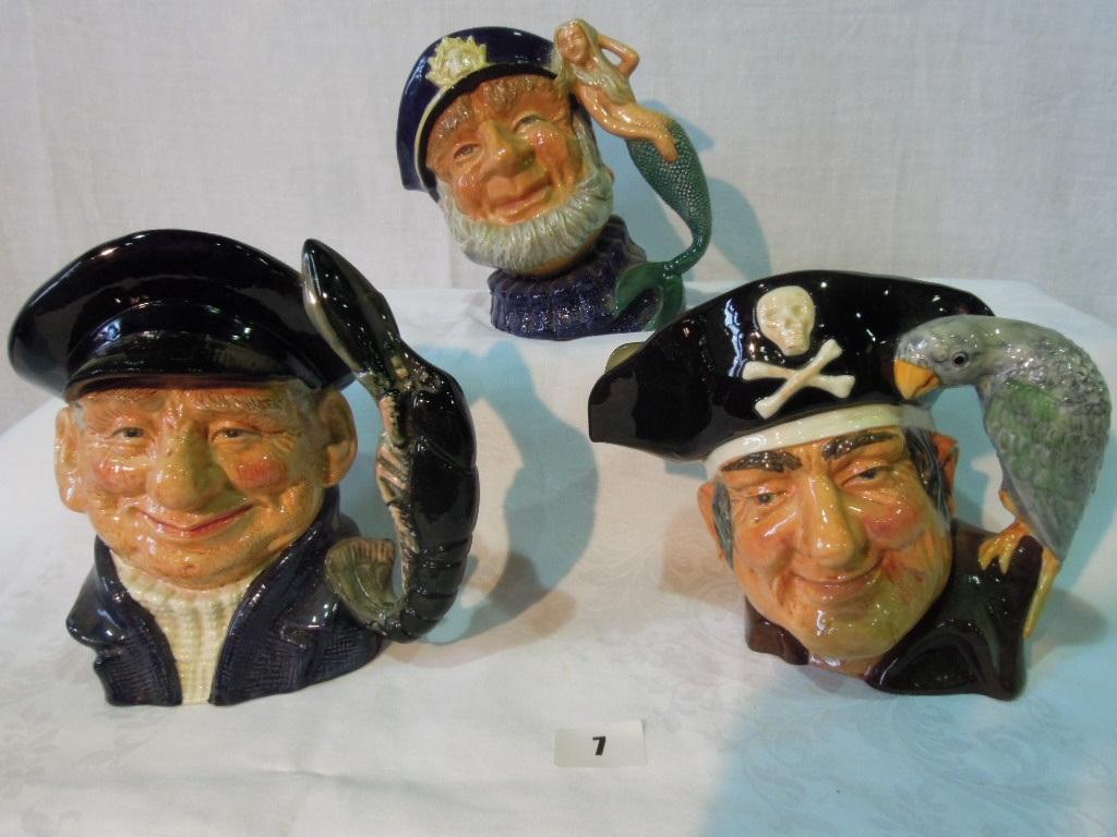 Appraisal: Three large Royal Doulton Character Jugs - Old Salt D