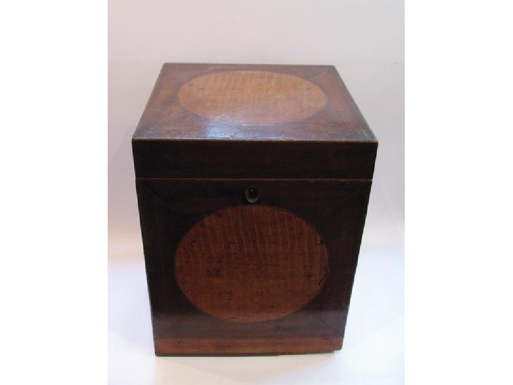 Appraisal: A GEORGE III LEAD-LINED DECANTER BOX the top and sides