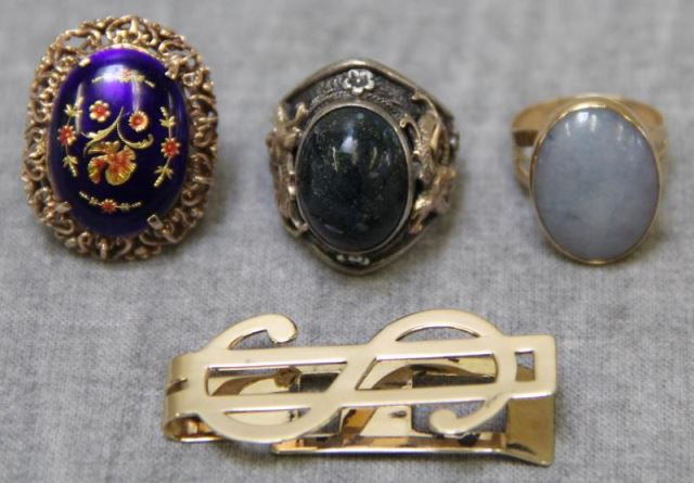 Appraisal: JEWELRY Miscellaneous Gold Jewelry Grouping Includes a Tiffany Co kt