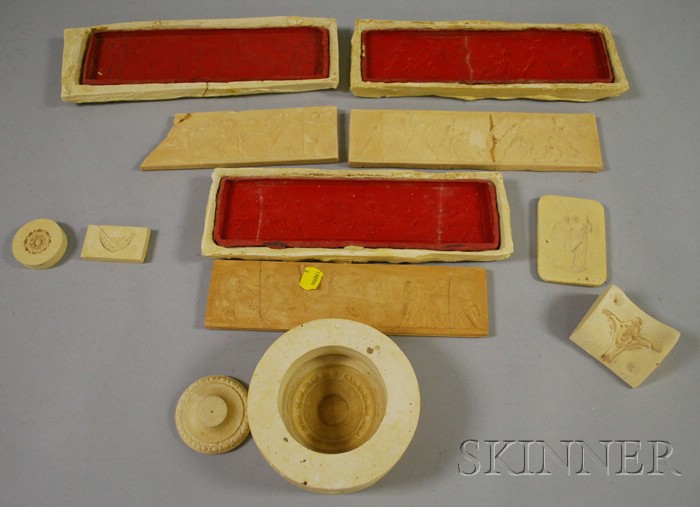 Appraisal: Eight Classical-style Plaster Molds for Castings lg to in