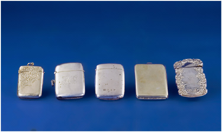 Appraisal: Silver Vesta Cases in total Hallmark Birmingham Hallmark Birmingham Sterling