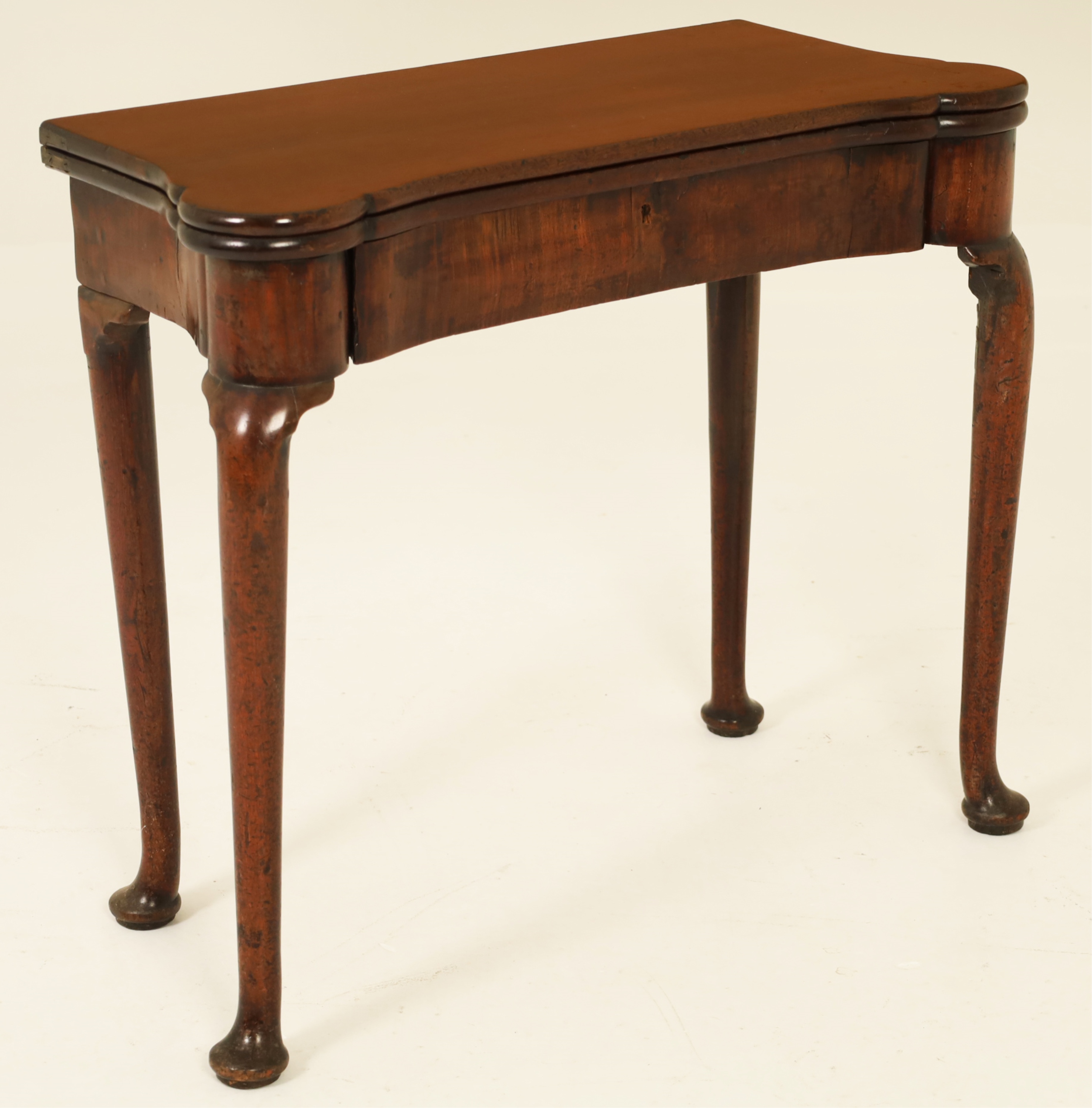 Appraisal: TH C ENGLISH Q A MAHOGANY GAMES TABLE th C