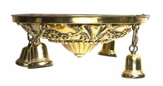 Appraisal: A Set of Six Pressed Brass Ceiling Fixtures each of