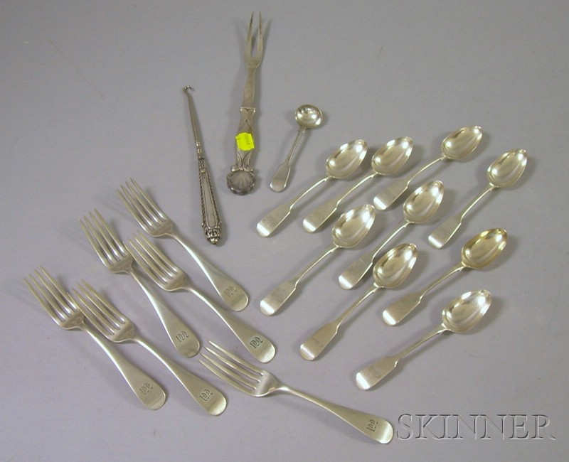 Appraisal: Approximately Eighteen Pieces of Silver Flatware including a Georg Jensen