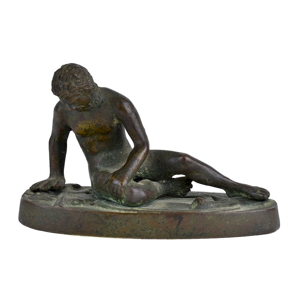 Appraisal: Antique Miniature Bronze After The Dying Gaul Antique Miniature Bronze