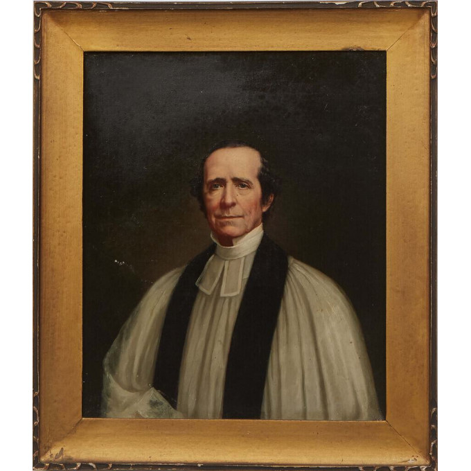 Appraisal: American School Portrait of a Clergyman early th c oil