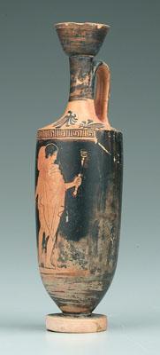 Appraisal: Greek red vessel Hermes lekythos form painter Dessypri Athens circa