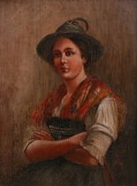 Appraisal: German Late th Century Painted on a pine panel this