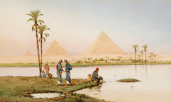 Appraisal: Spyridon Scarvelli Greek - A view of the Nile at