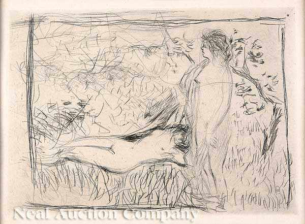 Appraisal: Pierre Bonnard French - Nudes etching on paper sight in