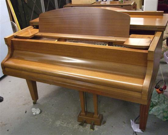 Appraisal: Mahogany cased Challen boudoir grand piano number w in