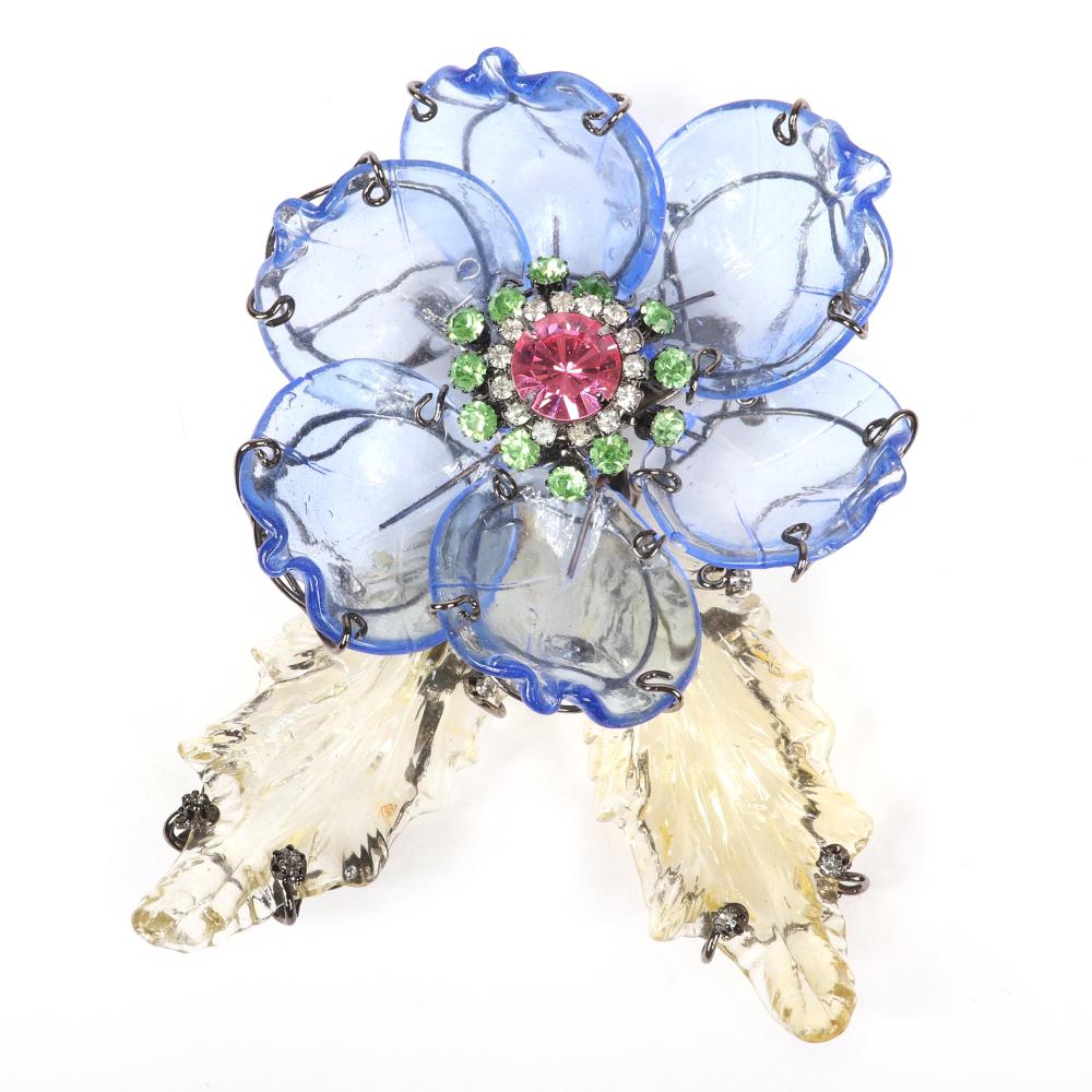 Appraisal: LAWRENCE VRBA VINTAGE COUTURE DESIGNER GIANT LAYERED FLOWER PIN BROOCH