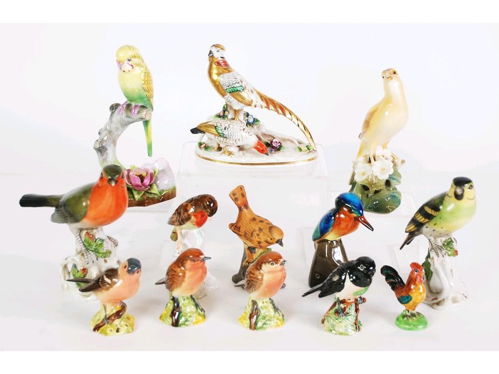 Appraisal: CONTINENTAL PORCELAIN GROUP OF TWO PHEASANTS painted in colours and