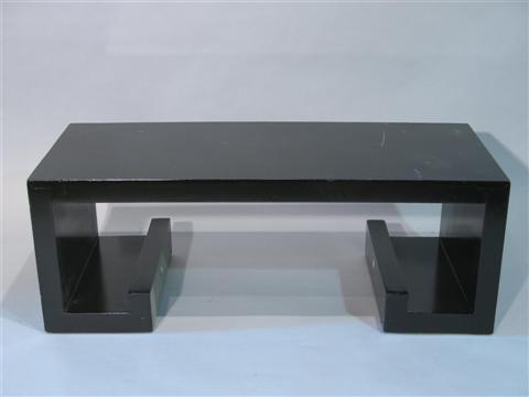 Appraisal: DOROTHY DRAPER STYLE BLACK COFFEE TABLE The rectangular top over