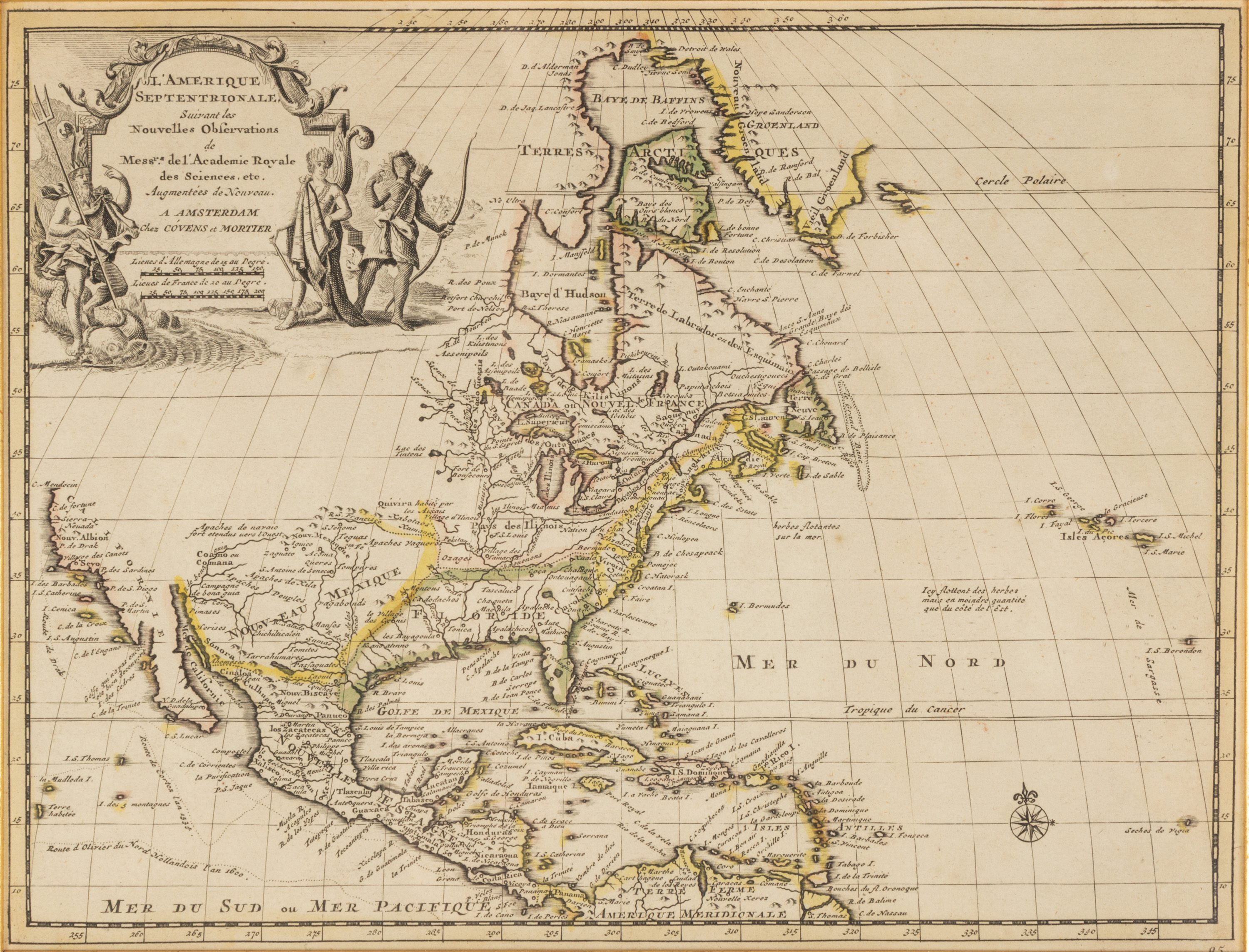 Appraisal: GROUP OF FIVE MAPS I' Amerique Septentrionale Suivant les Nouvelles