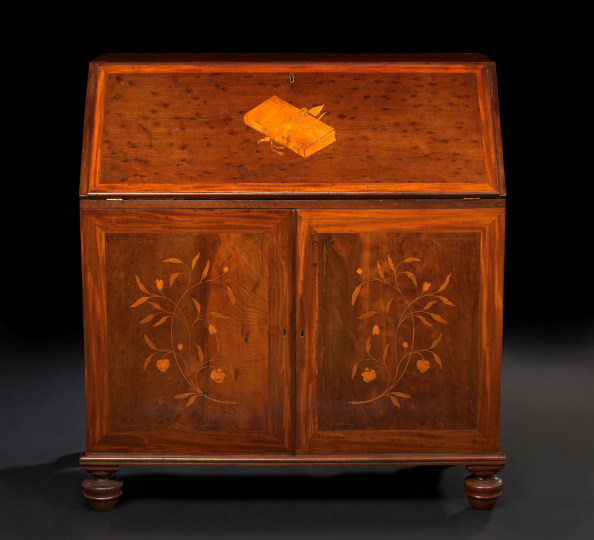 Appraisal: George III Mahogany Bureau first quarter th century the slant