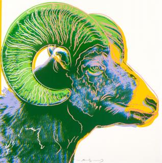 Appraisal: ANDY WARHOL - Bighorn Ram silk-screen print x inchessigned lower