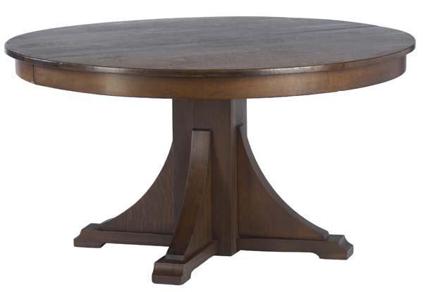 Appraisal: STICKLEY BROTHERS Pedestal dining table no with corbeled base Branded