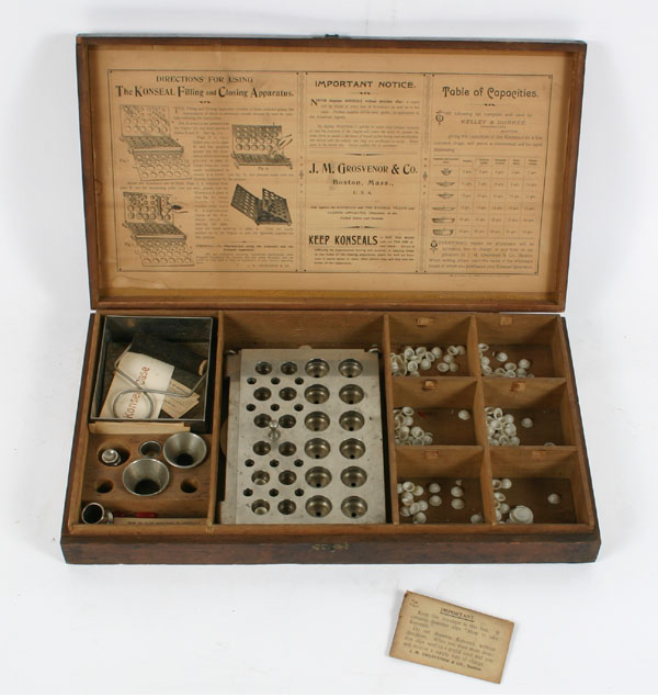 Appraisal: Antique Pharmacy Konseal Capsule Filling Apparatus in case with accessories