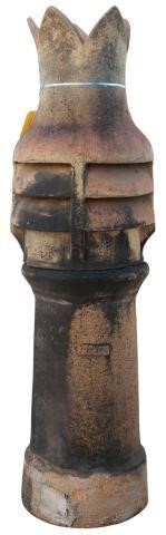 Appraisal: English architectural late Victorian terracotta chimney pot North Bitchburn Coal