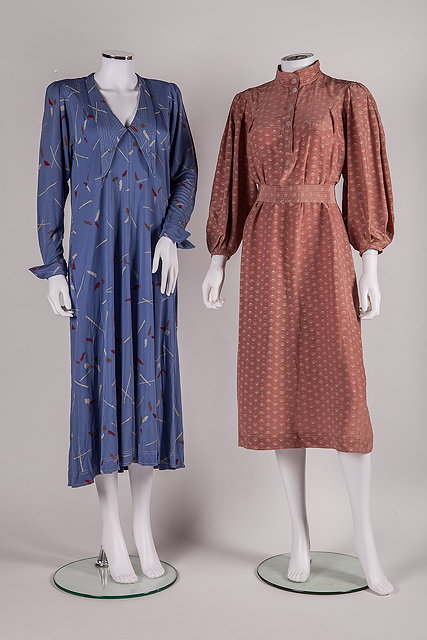 Appraisal: Two Jean Muir day dresses one pale pink with white