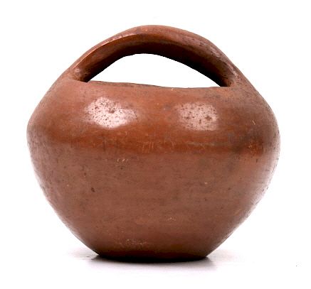 Appraisal: Pre-Columbian Indian Pottery Cooking Vessel For your bidding pleasure is