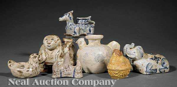 Appraisal: A Group of Thai Sawankhalok Pottery Vessels th th c