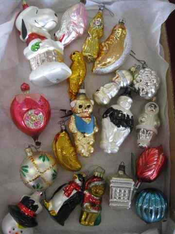 Appraisal: Box of Christmas Ornament handblown mostly figurals