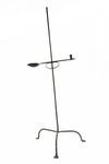 Appraisal: FORGED IRON STAND LAMP - American Colonial Forged Iron Tripod