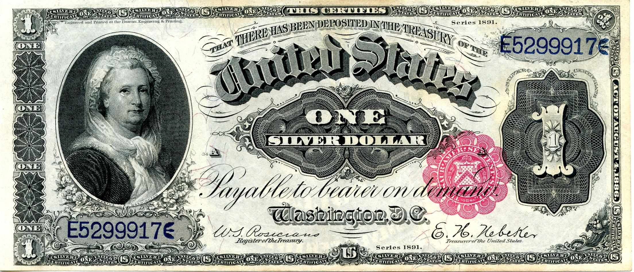 Appraisal: Fr Silver Certificate A wonderfully original note that shows with